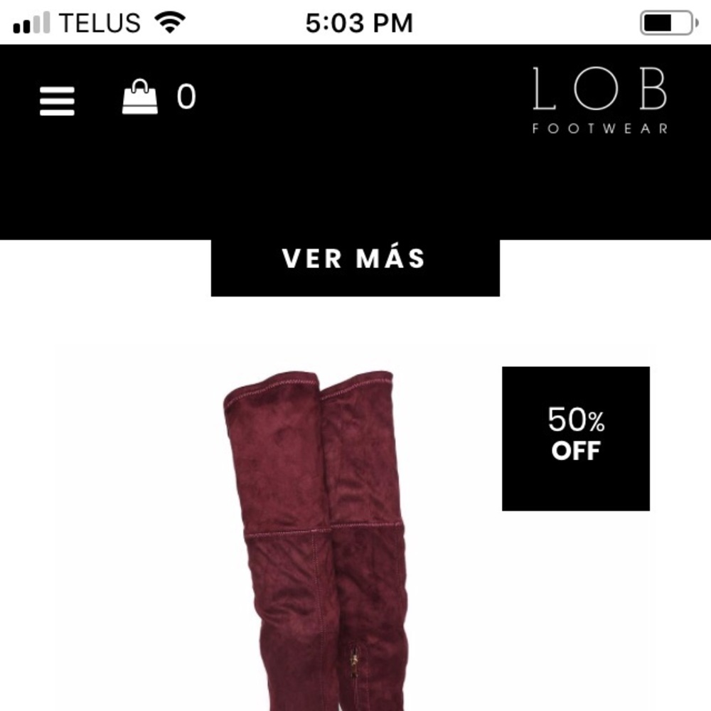 Thigh high burgundy boots